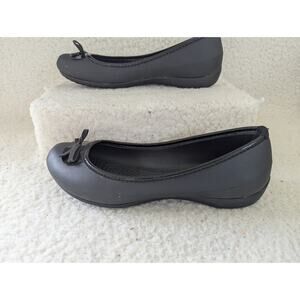 Crocs Lily‎ Ballet Flats Business Casual Comfort Slip On Shoes Bow Black Women 8
